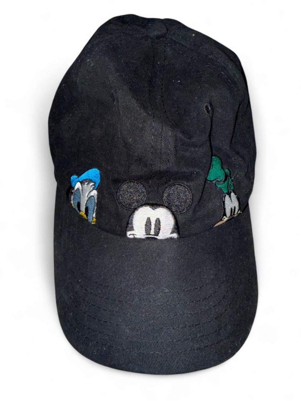 Black Cap with Disney Character Embroidery